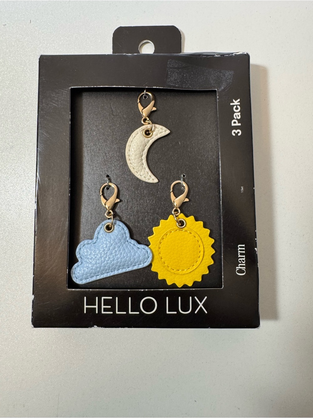 Charm Set - Blue Cloud, Yellow Sun & Cream Moon